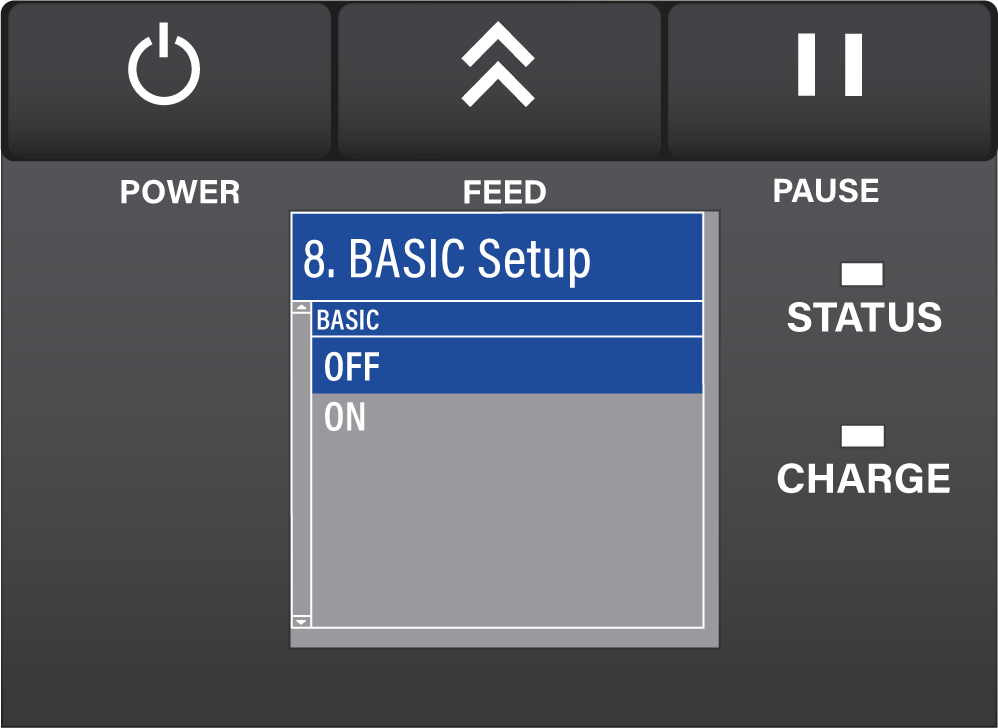 Toshiba TEC B-FP3D Etikettendrucker USER SYS MODE BASIC Interpreter deaktivieren