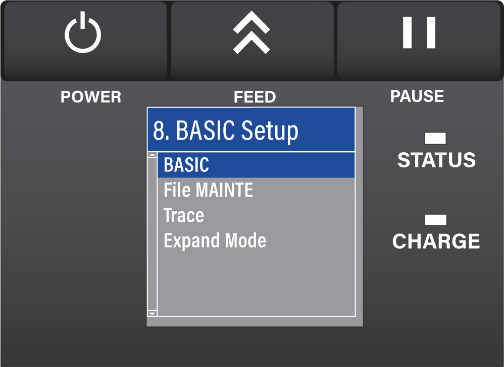 Toshiba TEC B-FP3D Etikettendrucker USER SYS MODE Einstellungen des BASIC Interpreters